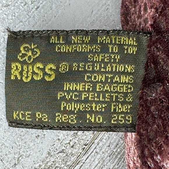 Russ ZONIES Earth Zone Beanie TYRONE Triceratops Dinosaur Vintage Toy Plush 15" - Picture 10 of 10